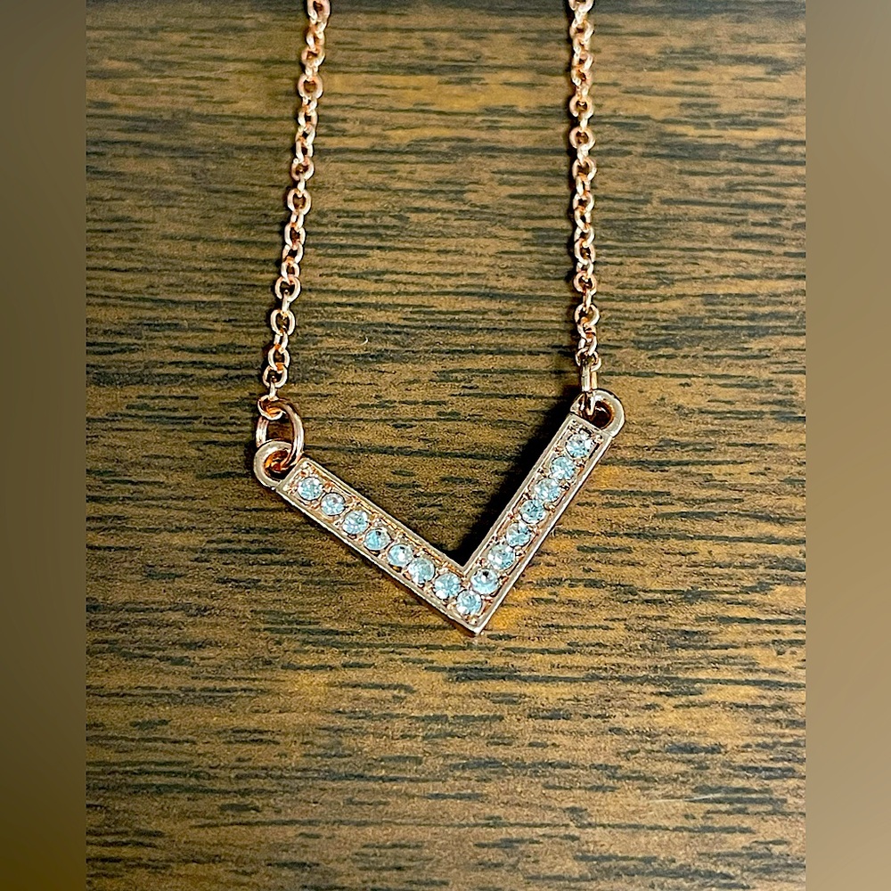 Rose Gold V Shaped Necklace